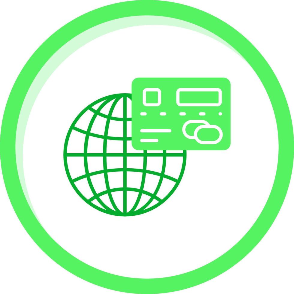 Global Green mix Icon vector