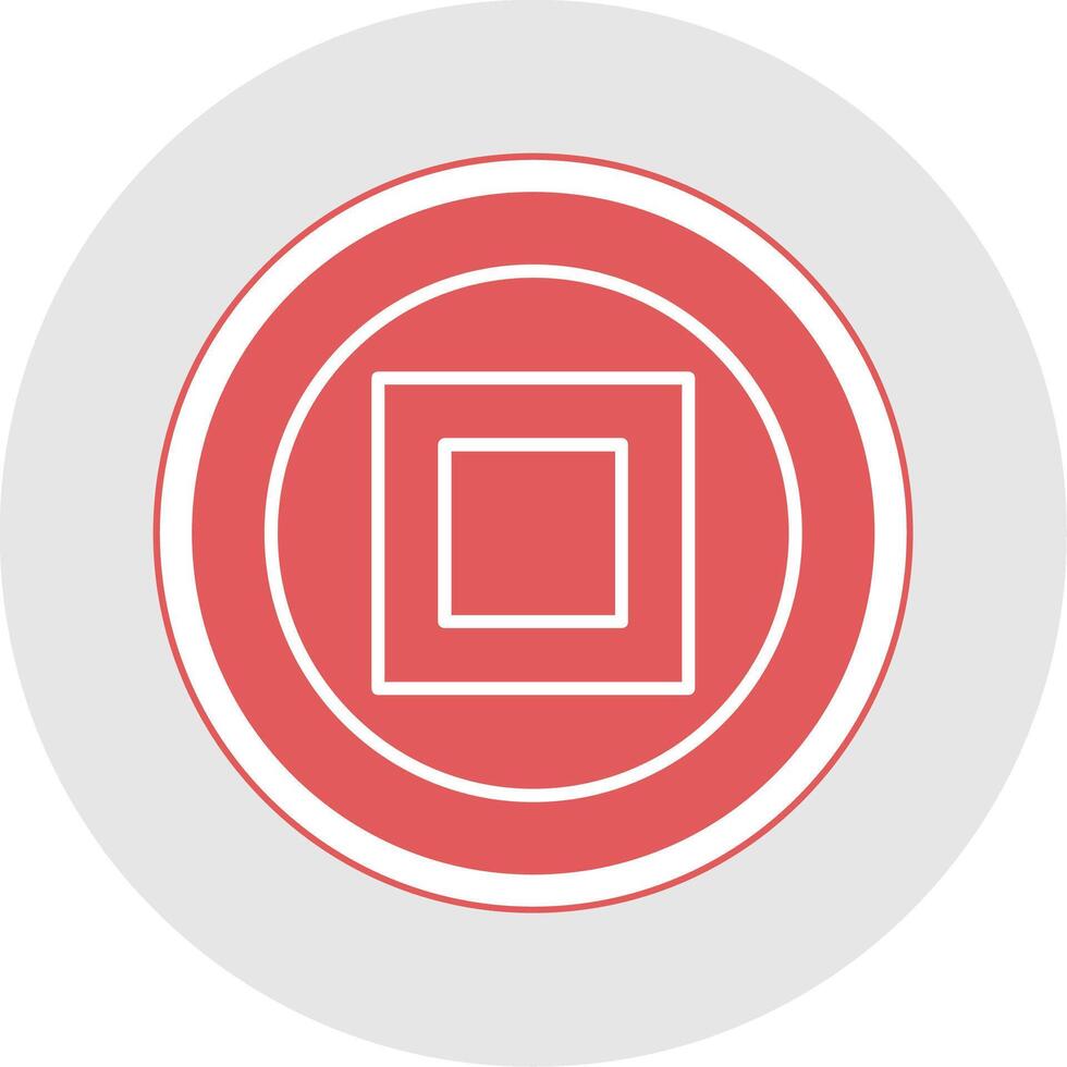 Stop Glyph Multicolor Sticker Icon vector