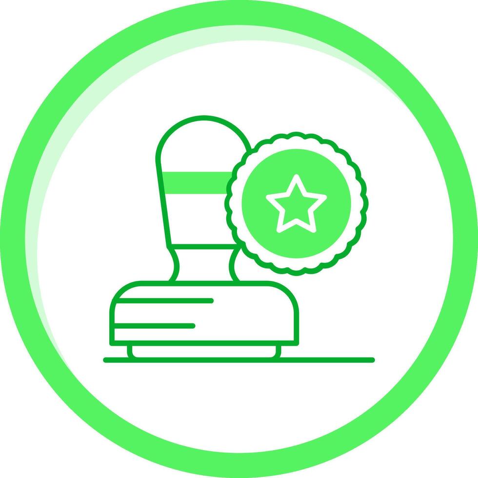 Stamp Green mix Icon vector