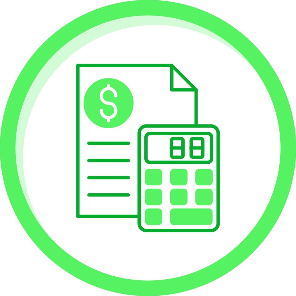 Calculator Green mix Icon vector