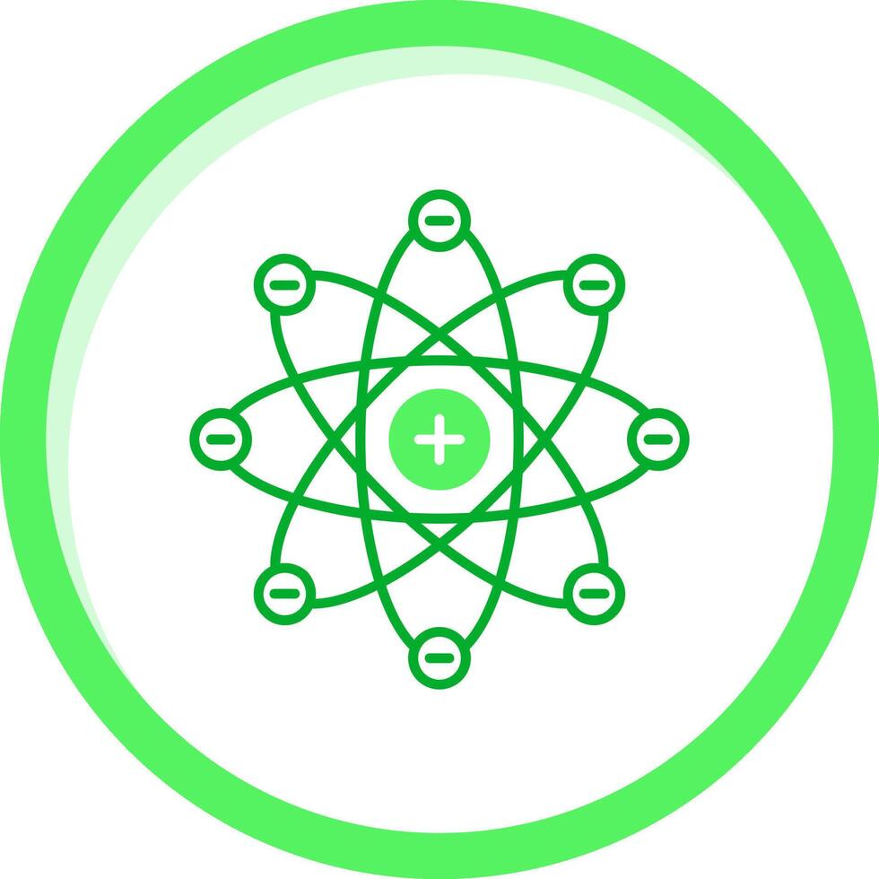 Atom Green mix Icon vector