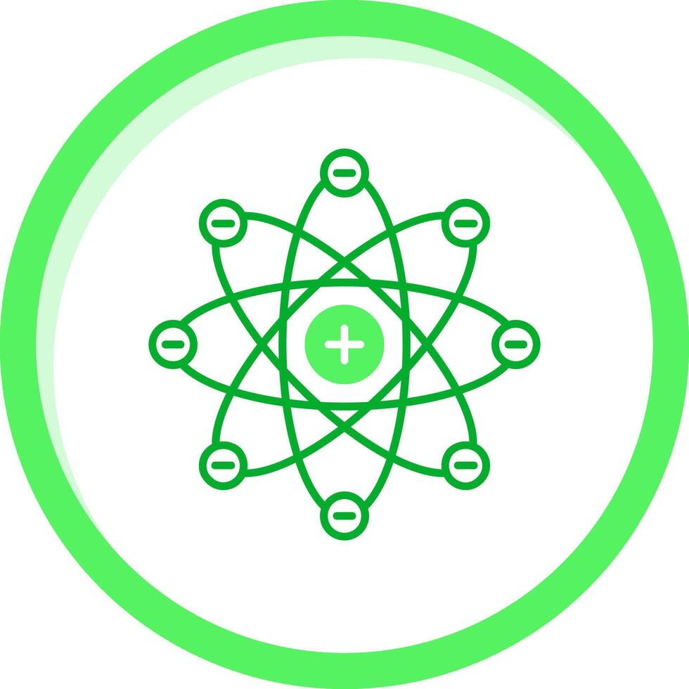 Atom Green mix Icon vector