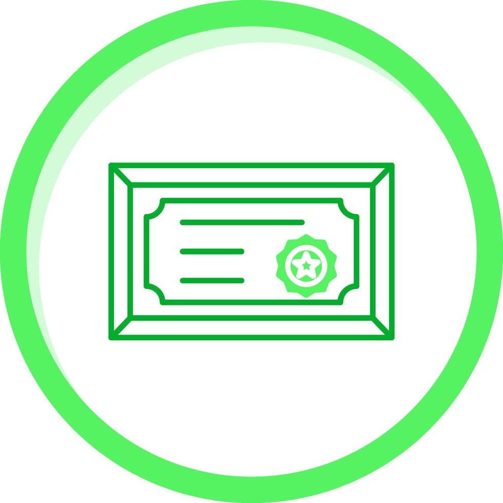 Certificate Green mix Icon vector