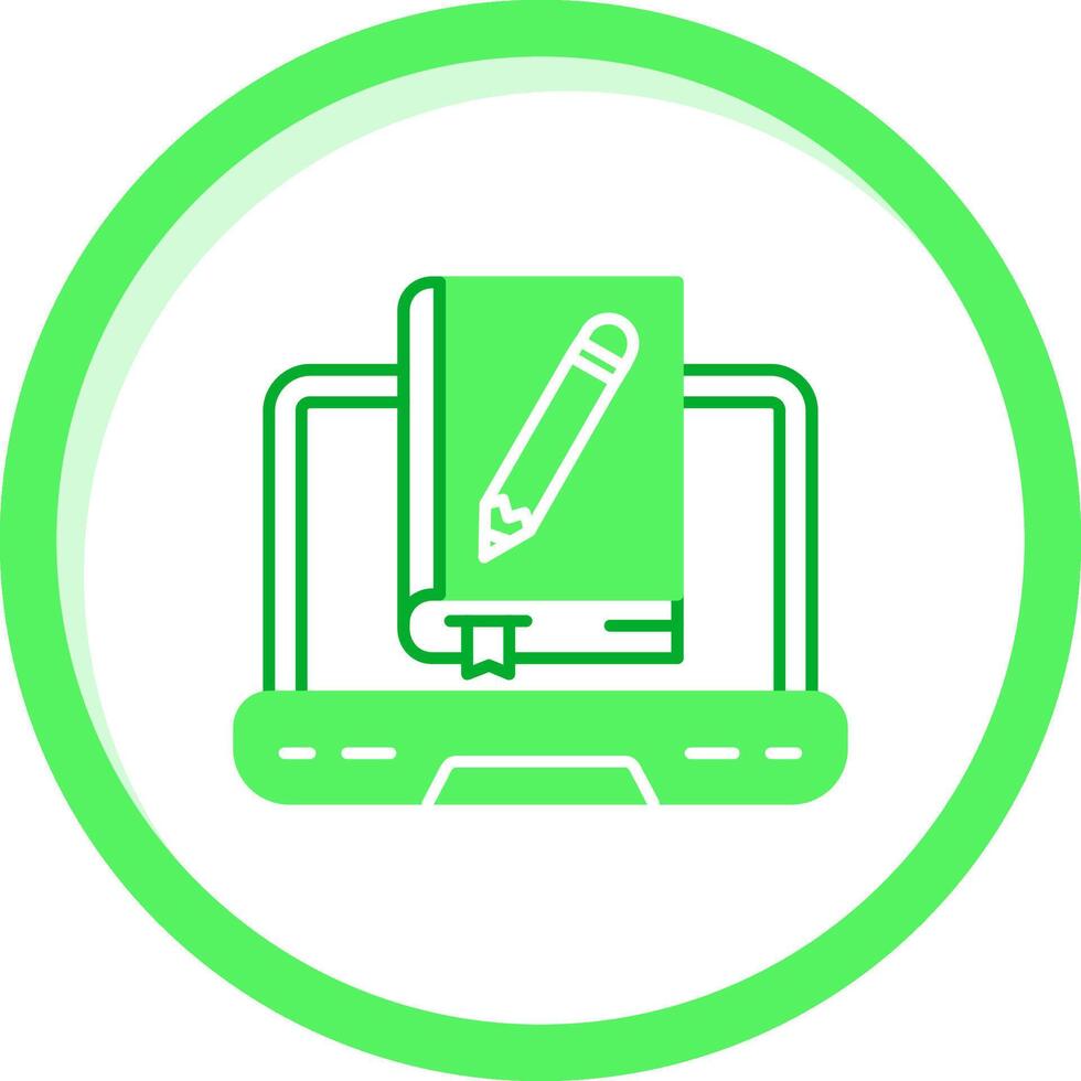 Online learning Green mix Icon vector