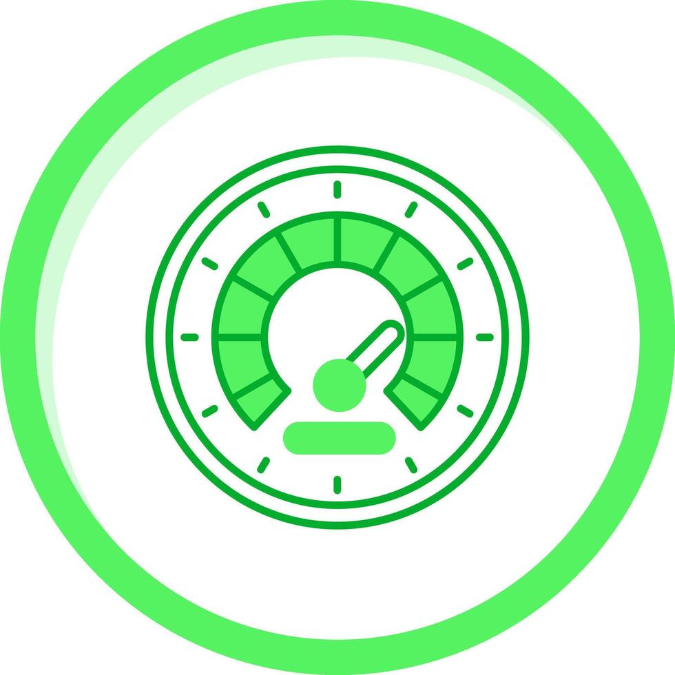 Speedometer Green mix Icon vector