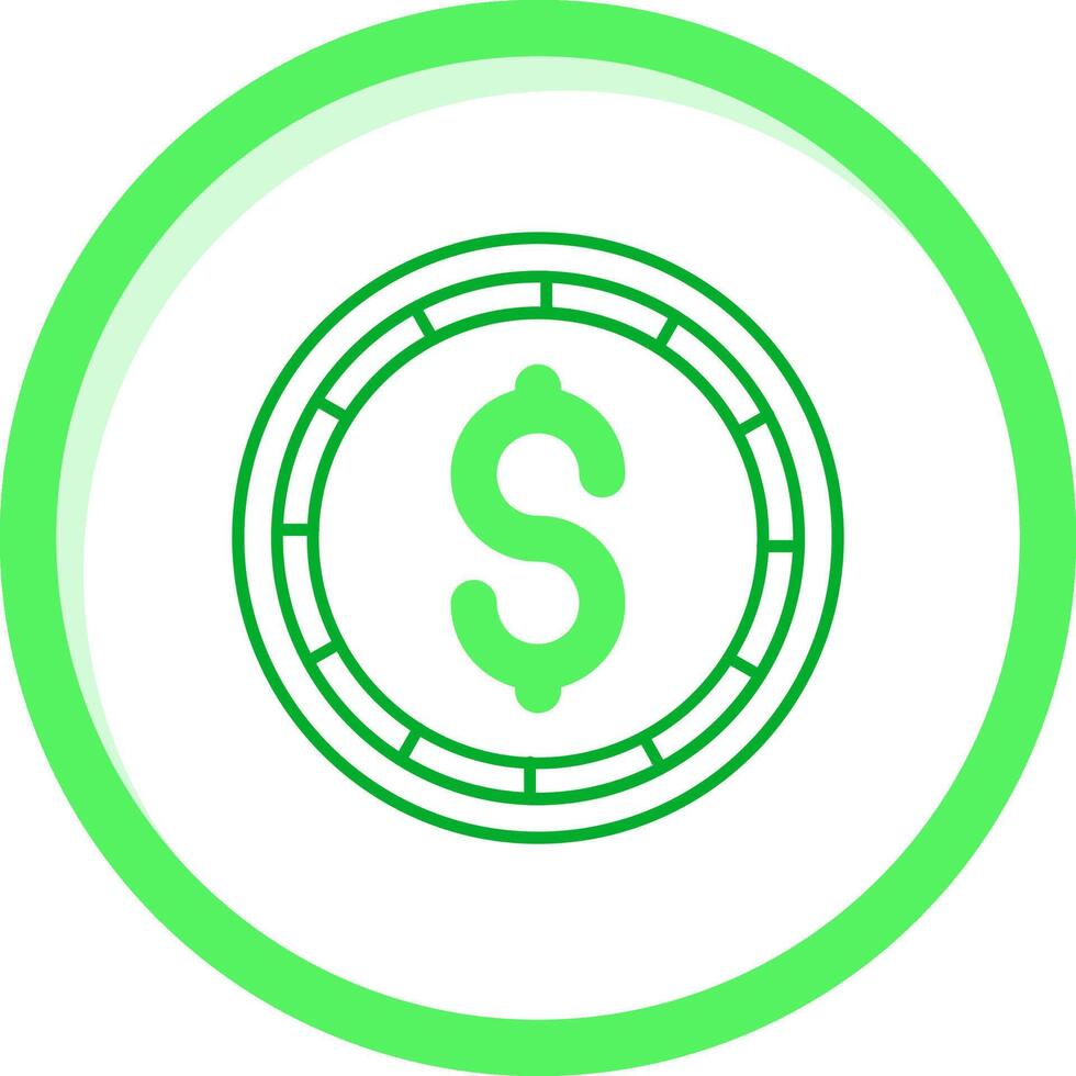 dólar moneda verde mezcla icono vector