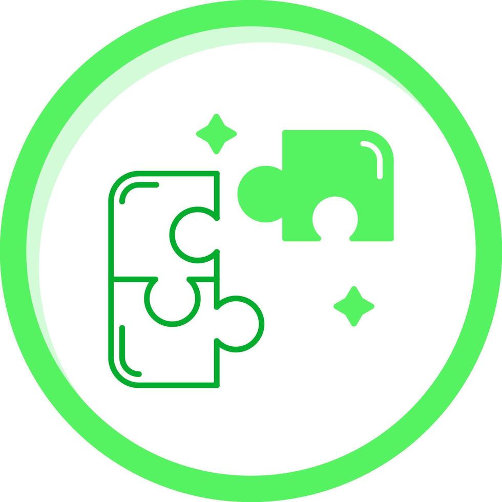Puzzle Green mix Icon vector