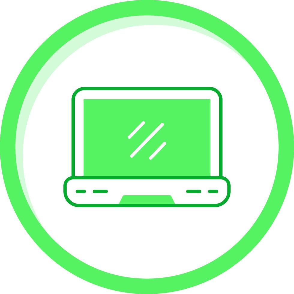 Laptop Green mix Icon vector