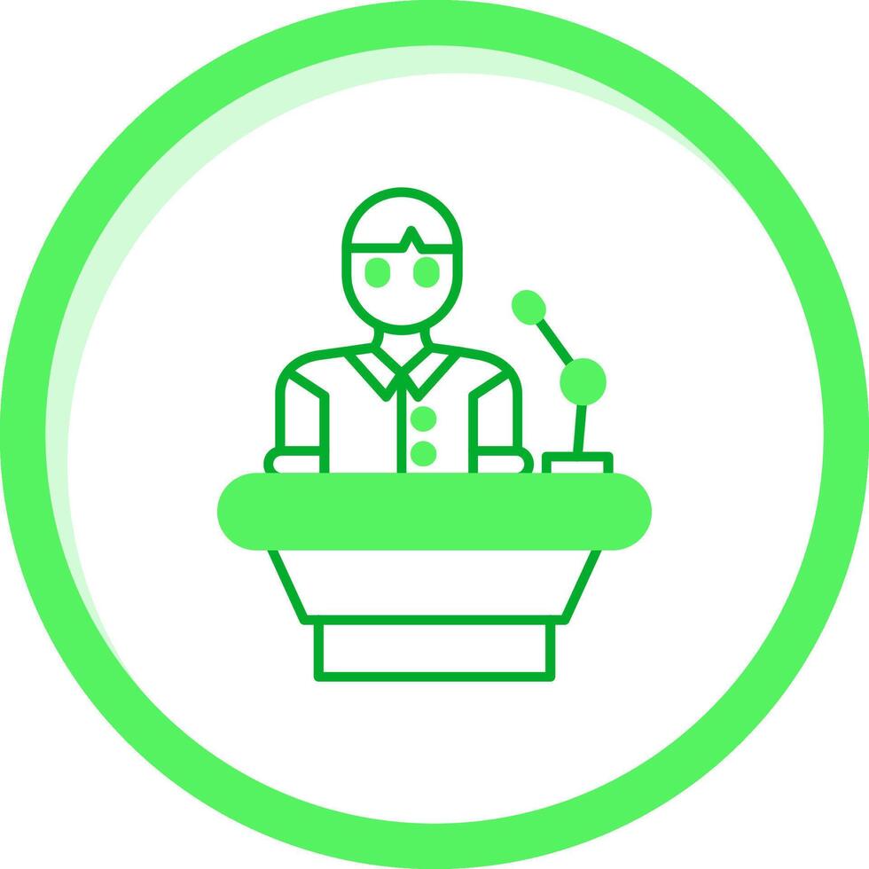 Lecturer Green mix Icon vector