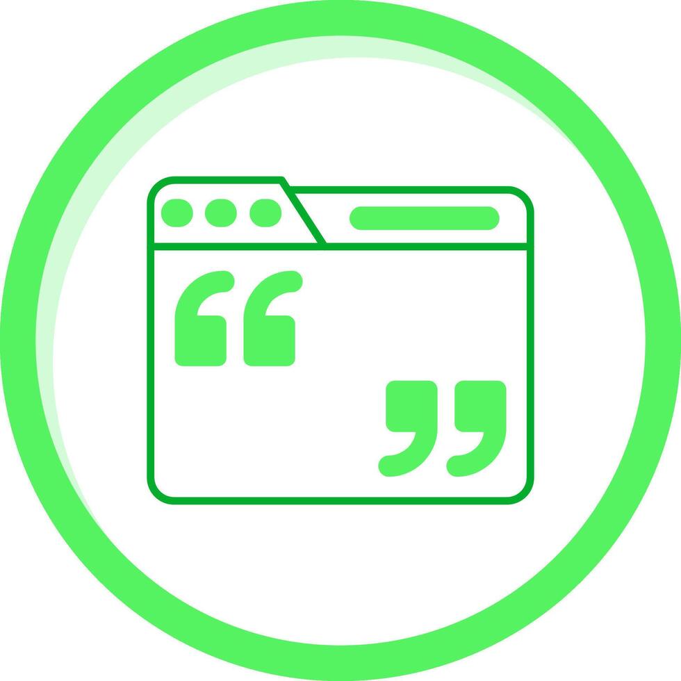 Quote Green mix Icon vector