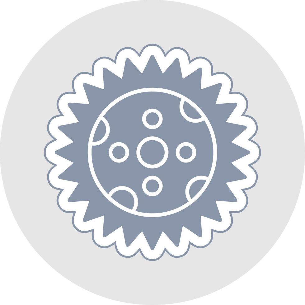 Eclipse Glyph Multicolor Sticker Icon vector
