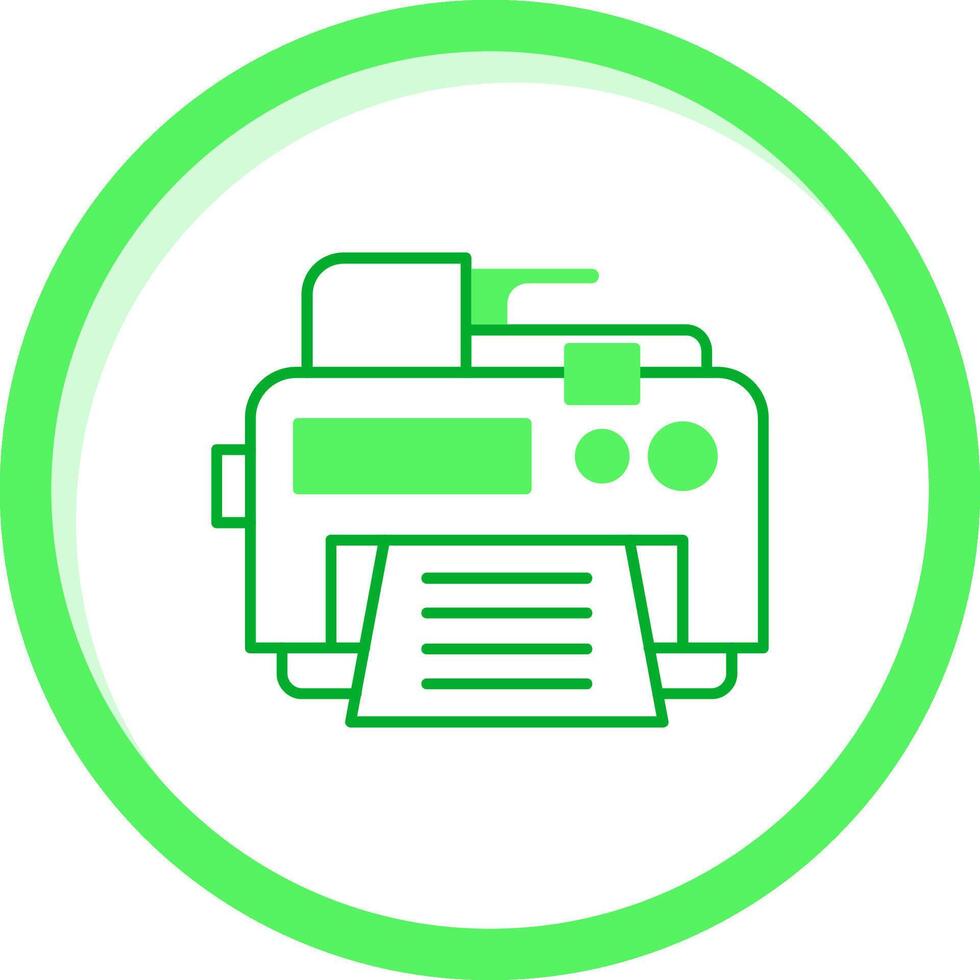 Printer Green mix Icon vector