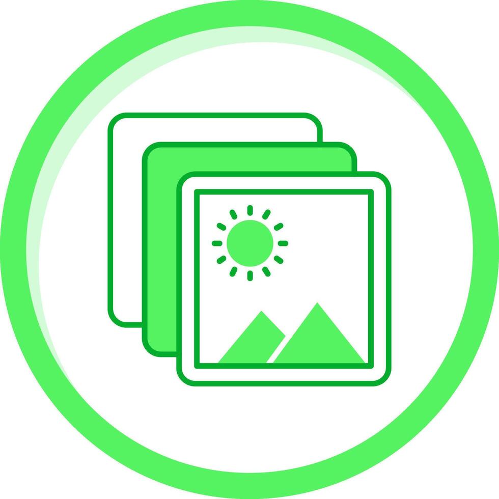 Gallery Green mix Icon vector