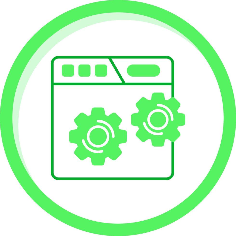 Web setting Green mix Icon vector
