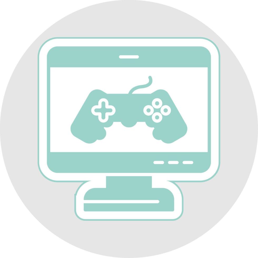 Game Glyph Multicolor Sticker Icon vector