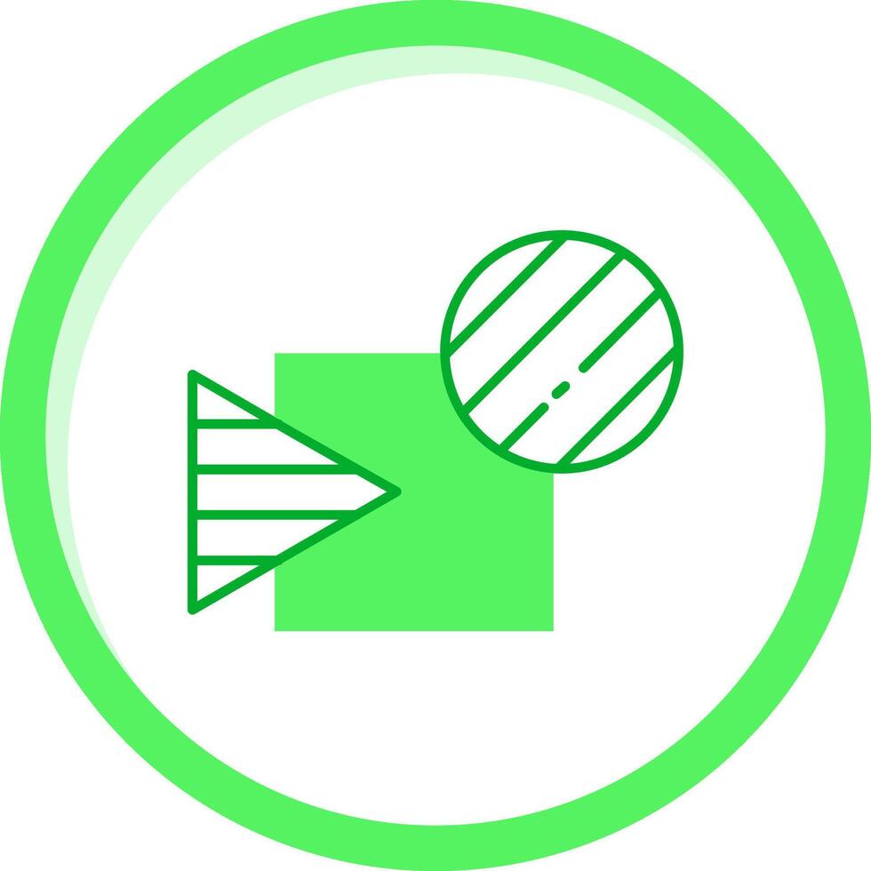 Intersect Green mix Icon vector