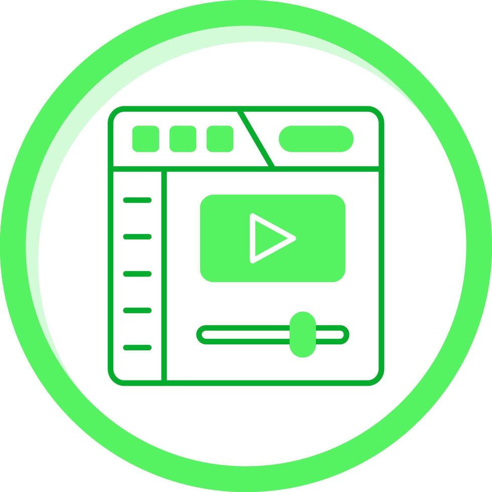 Video player Green mix Icon vector