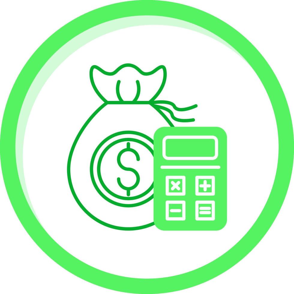 Budget Green mix Icon vector