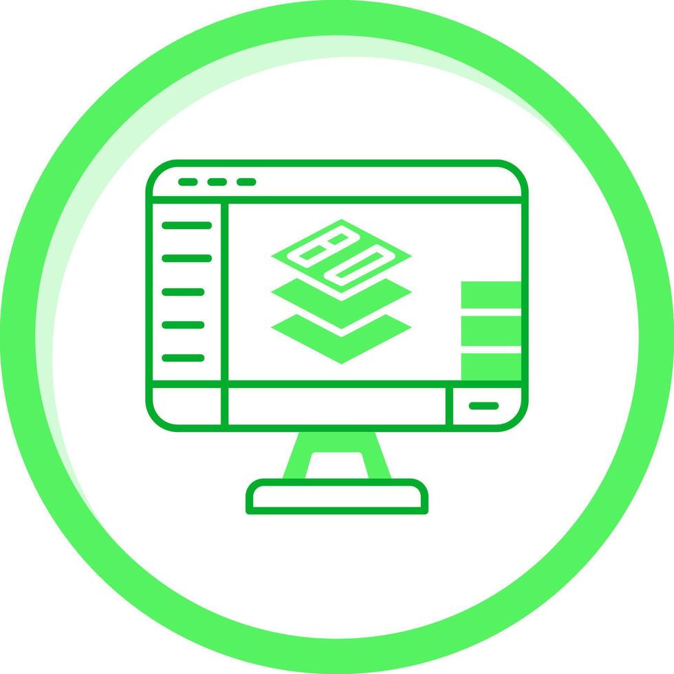 Layers Green mix Icon vector