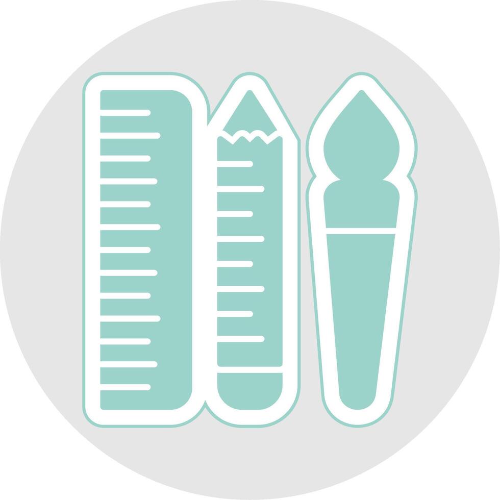 Edit Tools Glyph Multicolor Sticker Icon vector