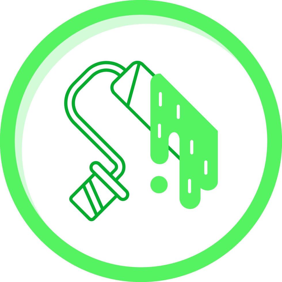 Paint roll Green mix Icon vector