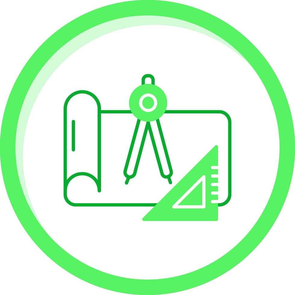 Draft Green mix Icon vector