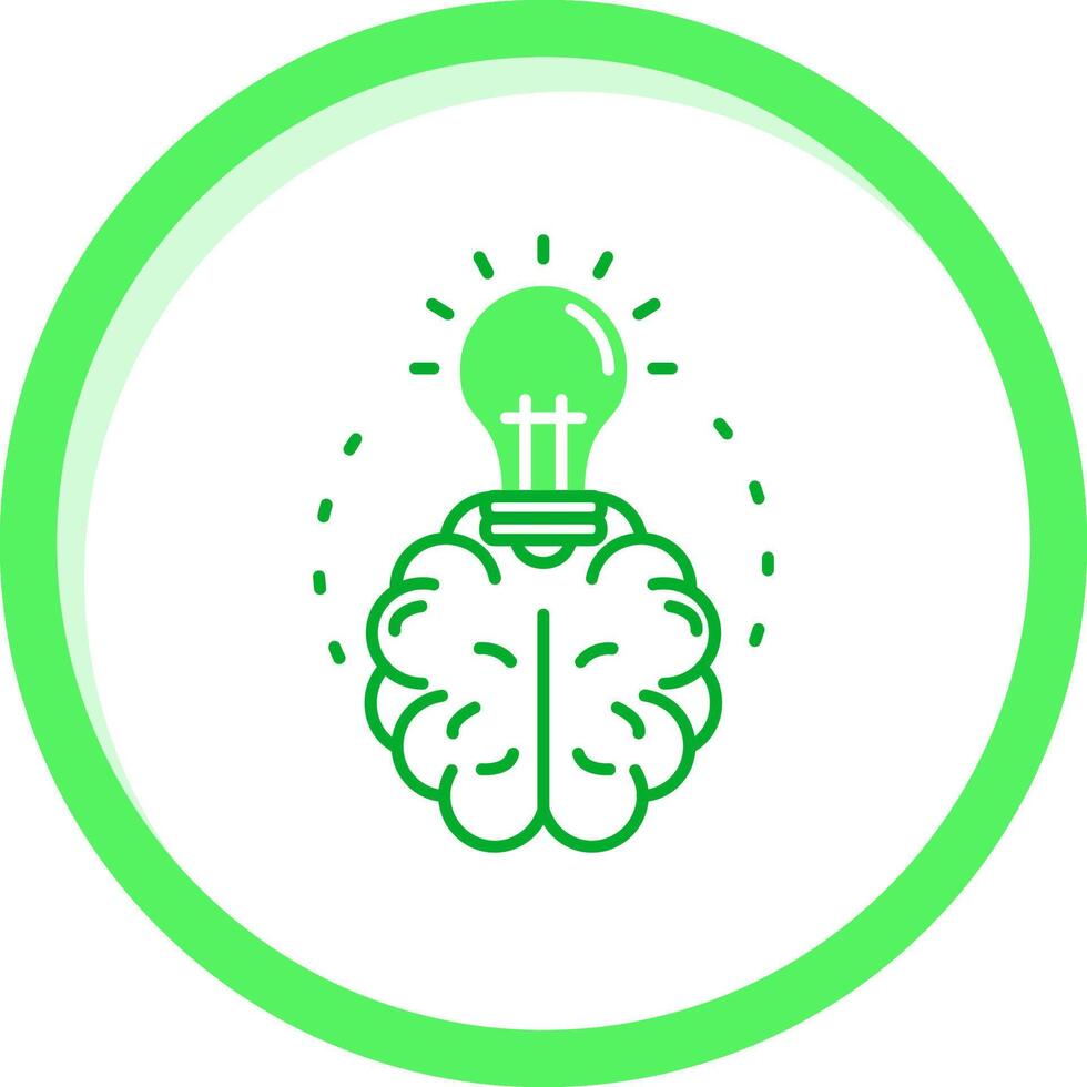 Brainstroming Green mix Icon vector