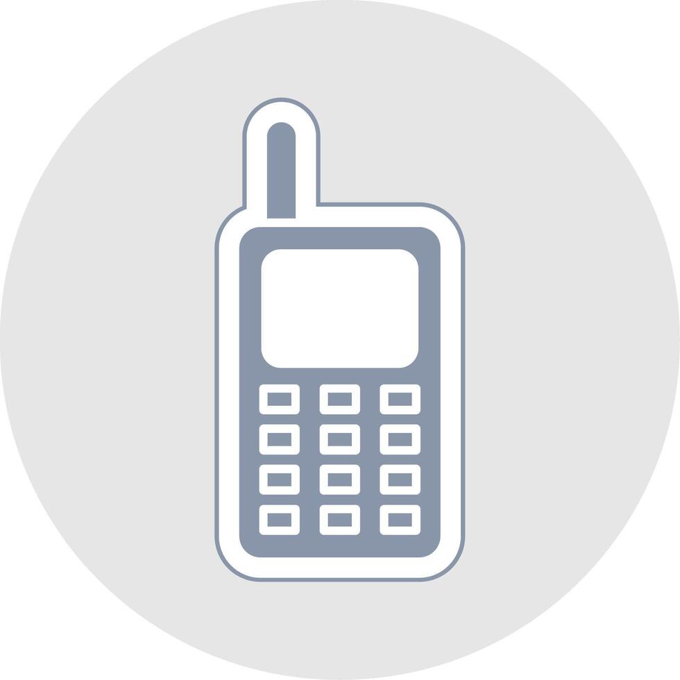 Walkie Talkie Glyph Multicolor Sticker Icon vector