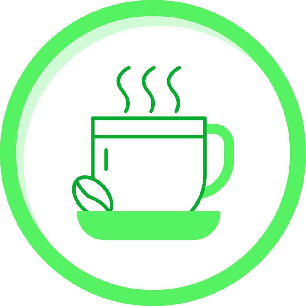 café verde mezcla icono vector