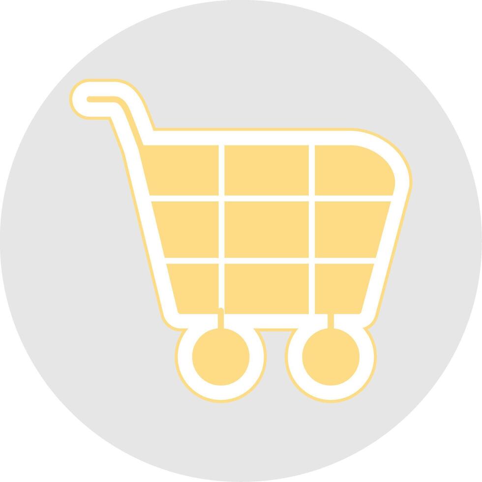 Shopping Cart Glyph Multicolor Sticker Icon vector