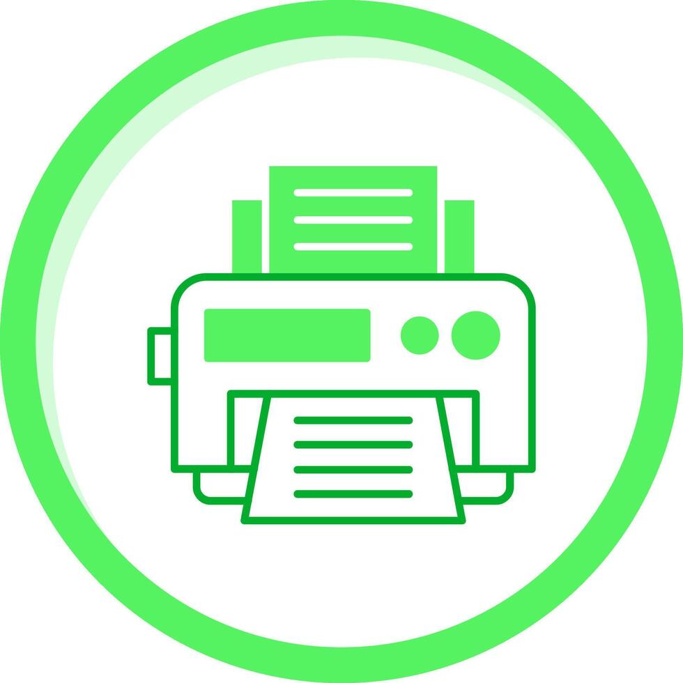 Printer Green mix Icon vector
