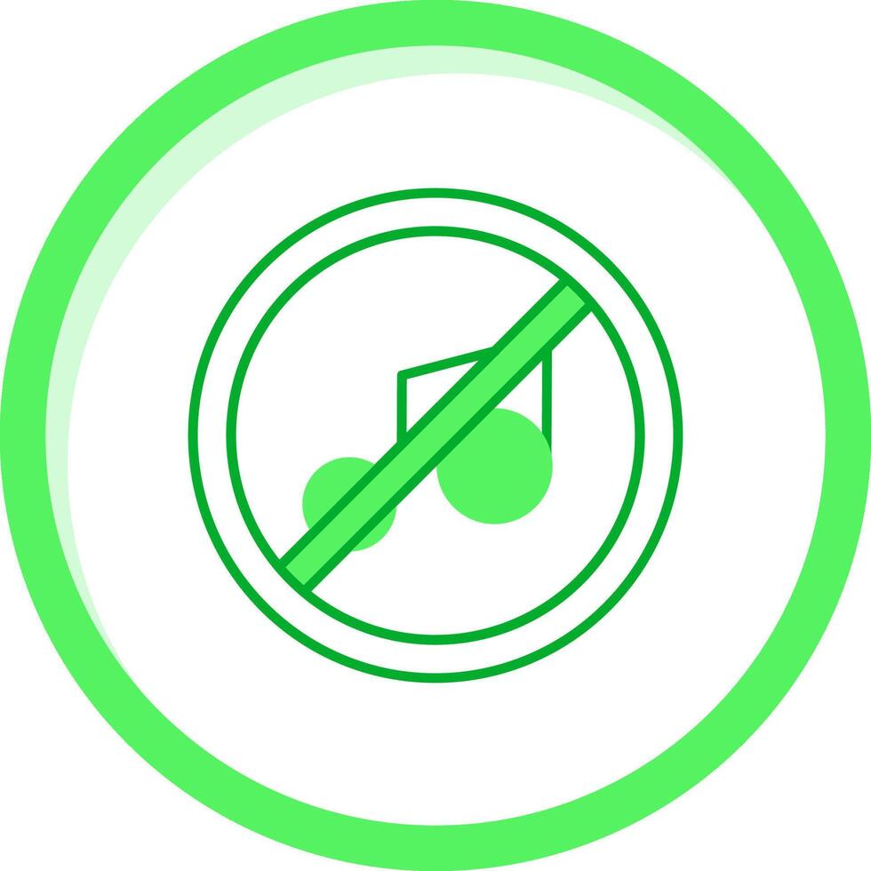No music Green mix Icon vector