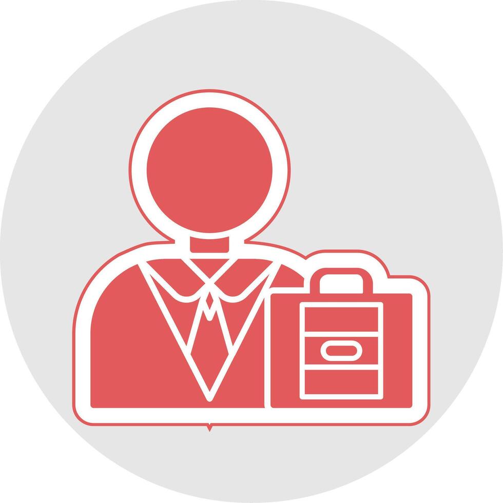 Businessman Glyph Multicolor Sticker Icon vector