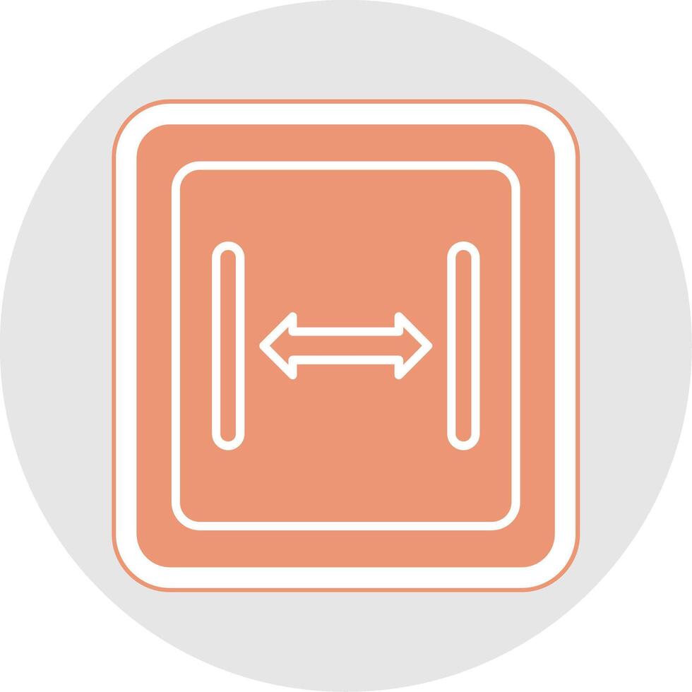 Size Glyph Multicolor Sticker Icon vector