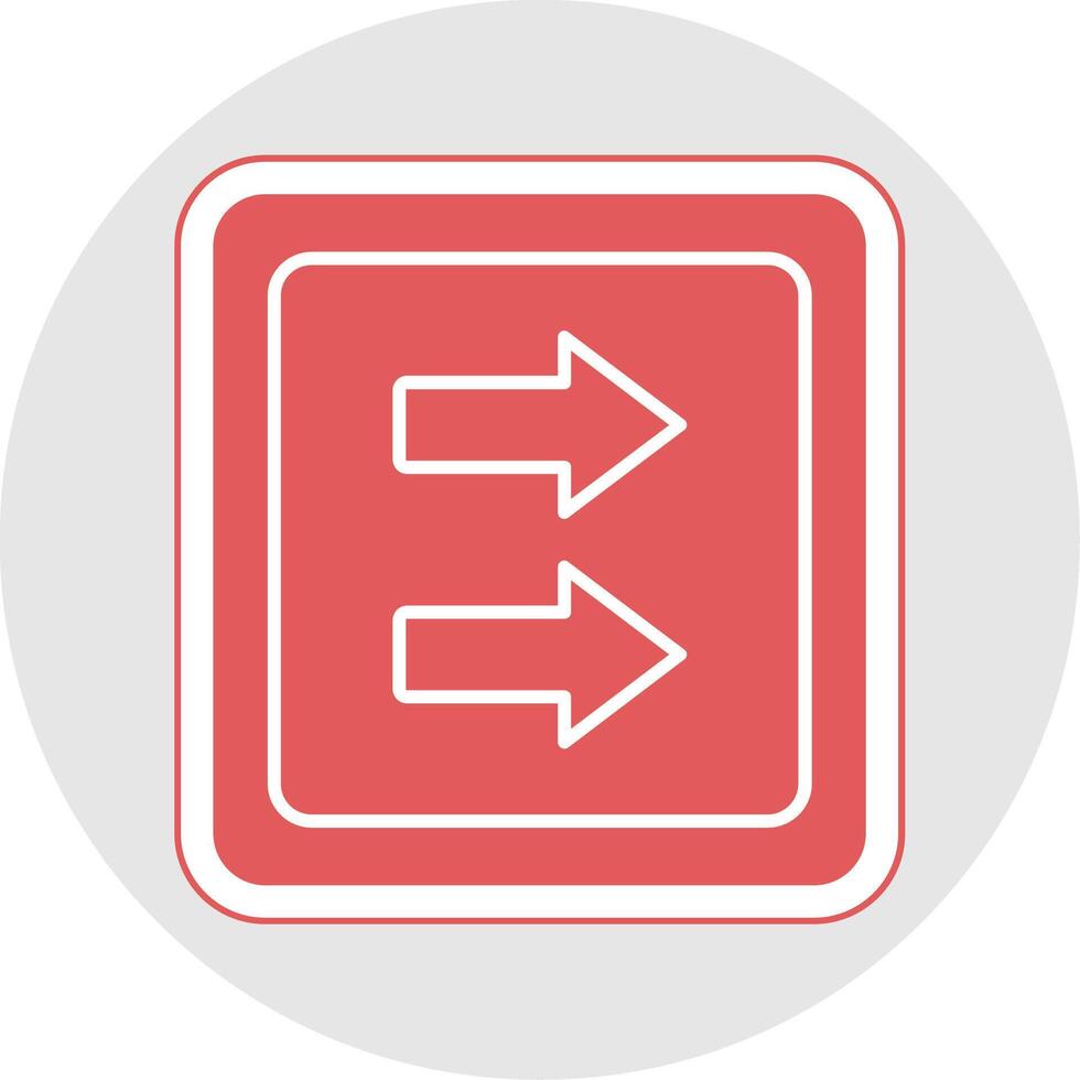 Fast Forward Glyph Multicolor Sticker Icon vector