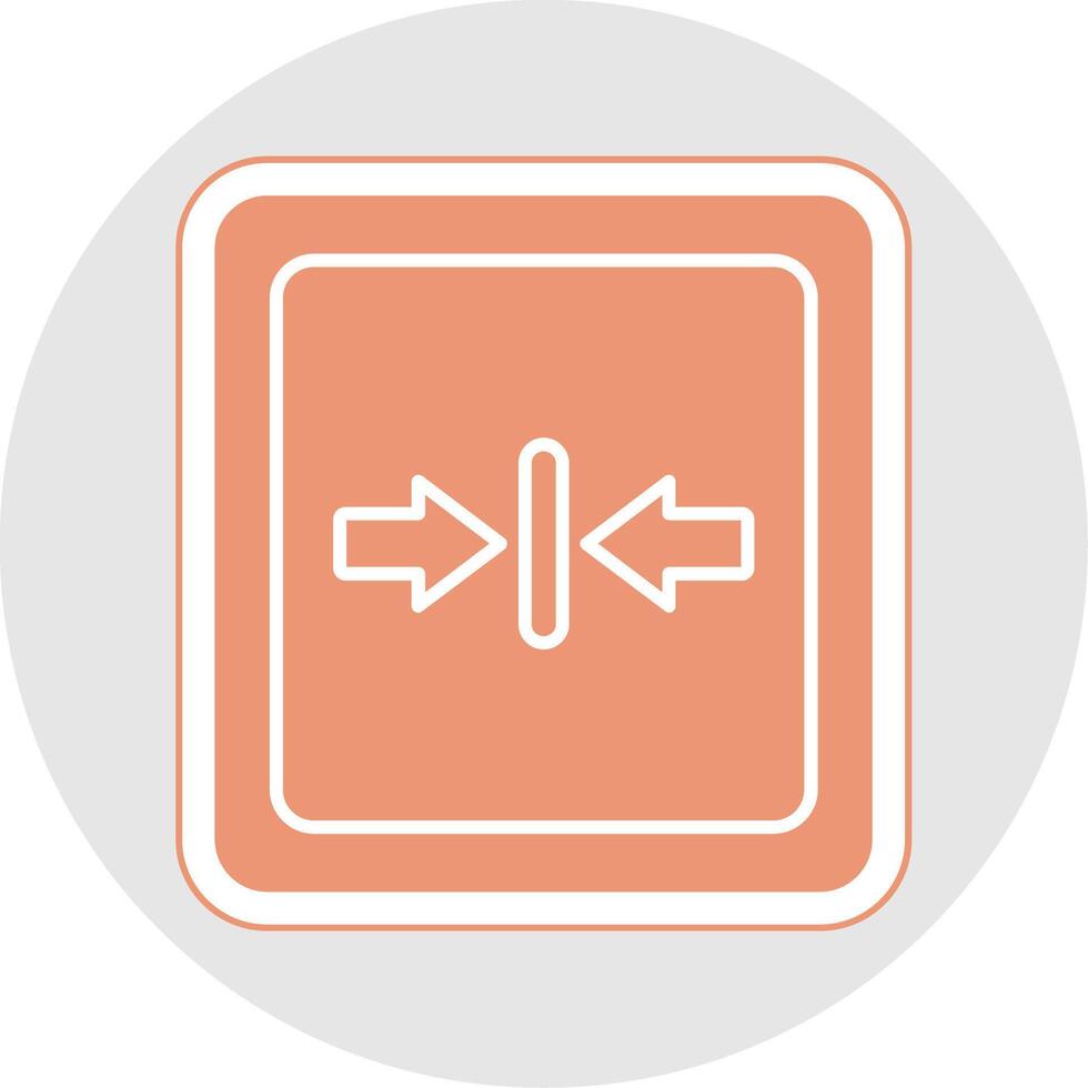 Minimize Glyph Multicolor Sticker Icon vector