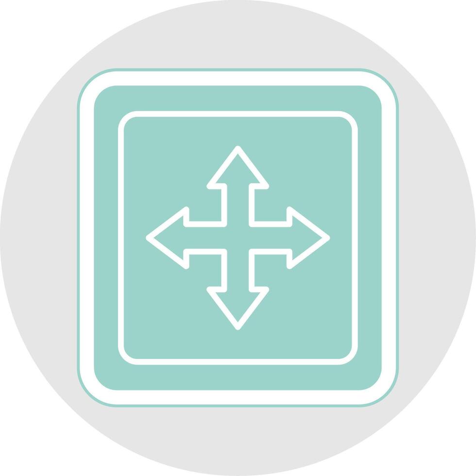 Cross Symbol Glyph Multicolor Sticker Icon vector