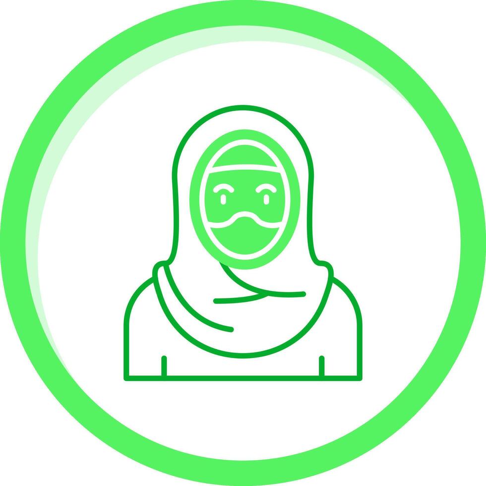 musulmán verde mezcla icono vector