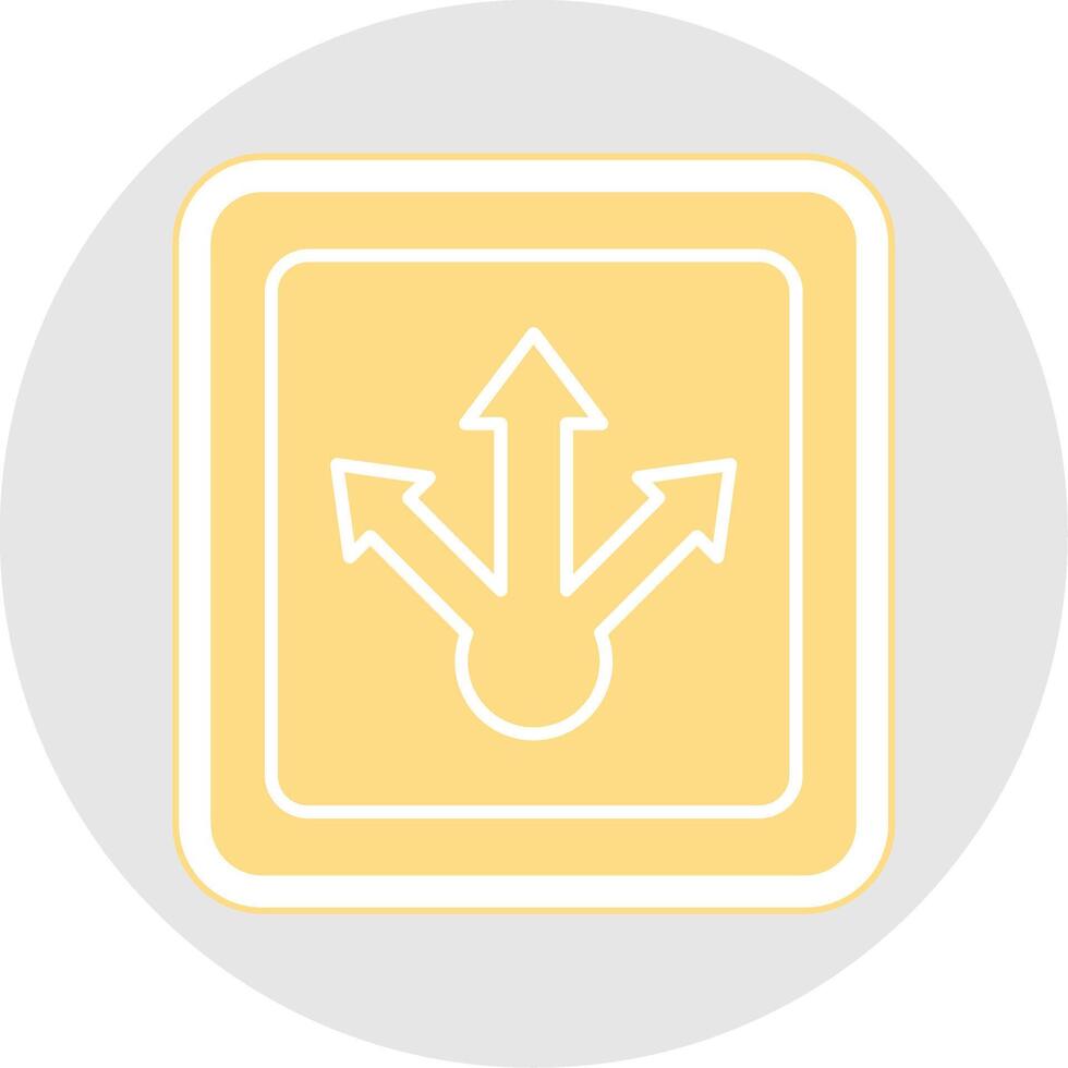 Ways Glyph Multicolor Sticker Icon vector