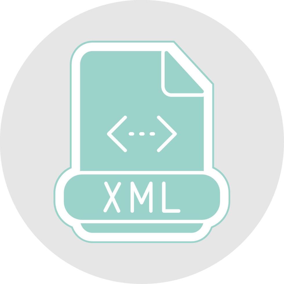 Xml Glyph Multicolor Sticker Icon vector