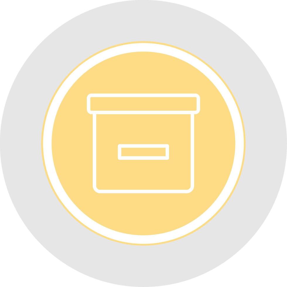 Box Glyph Multicolor Sticker Icon vector