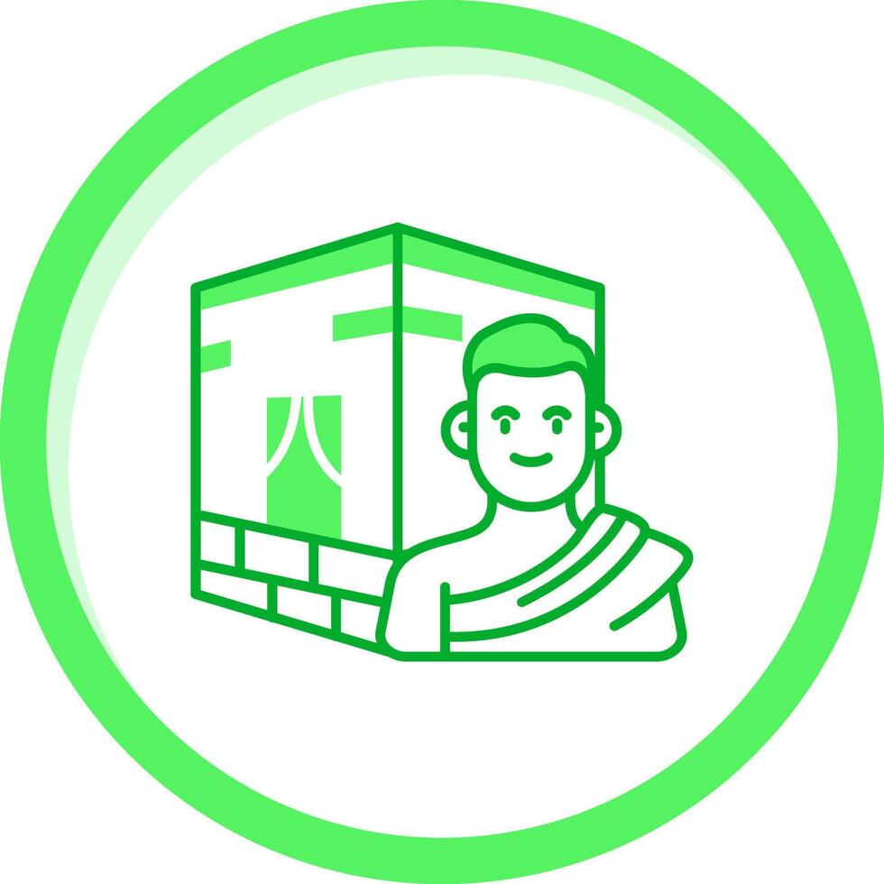 Umrah Green mix Icon vector