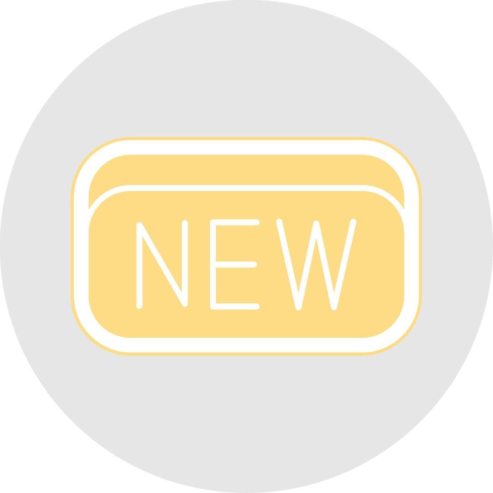 New Card Glyph Multicolor Sticker Icon vector