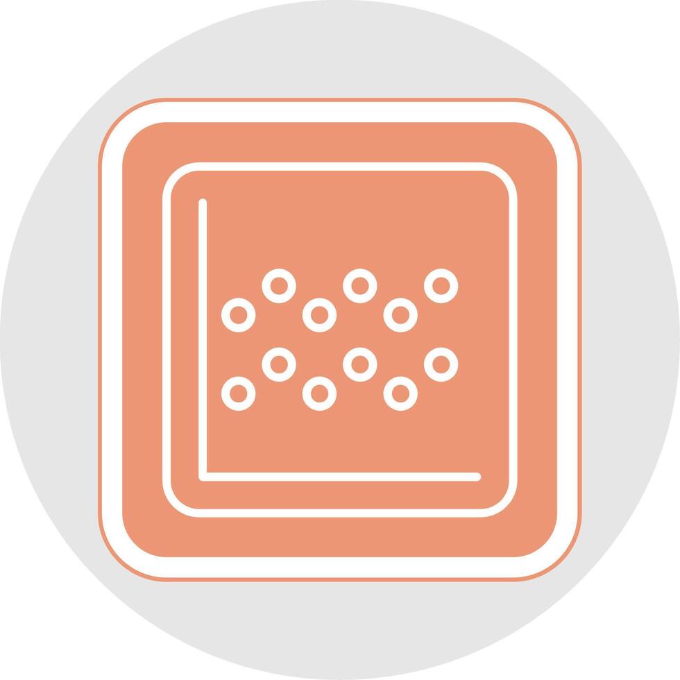 Chart Glyph Multicolor Sticker Icon vector