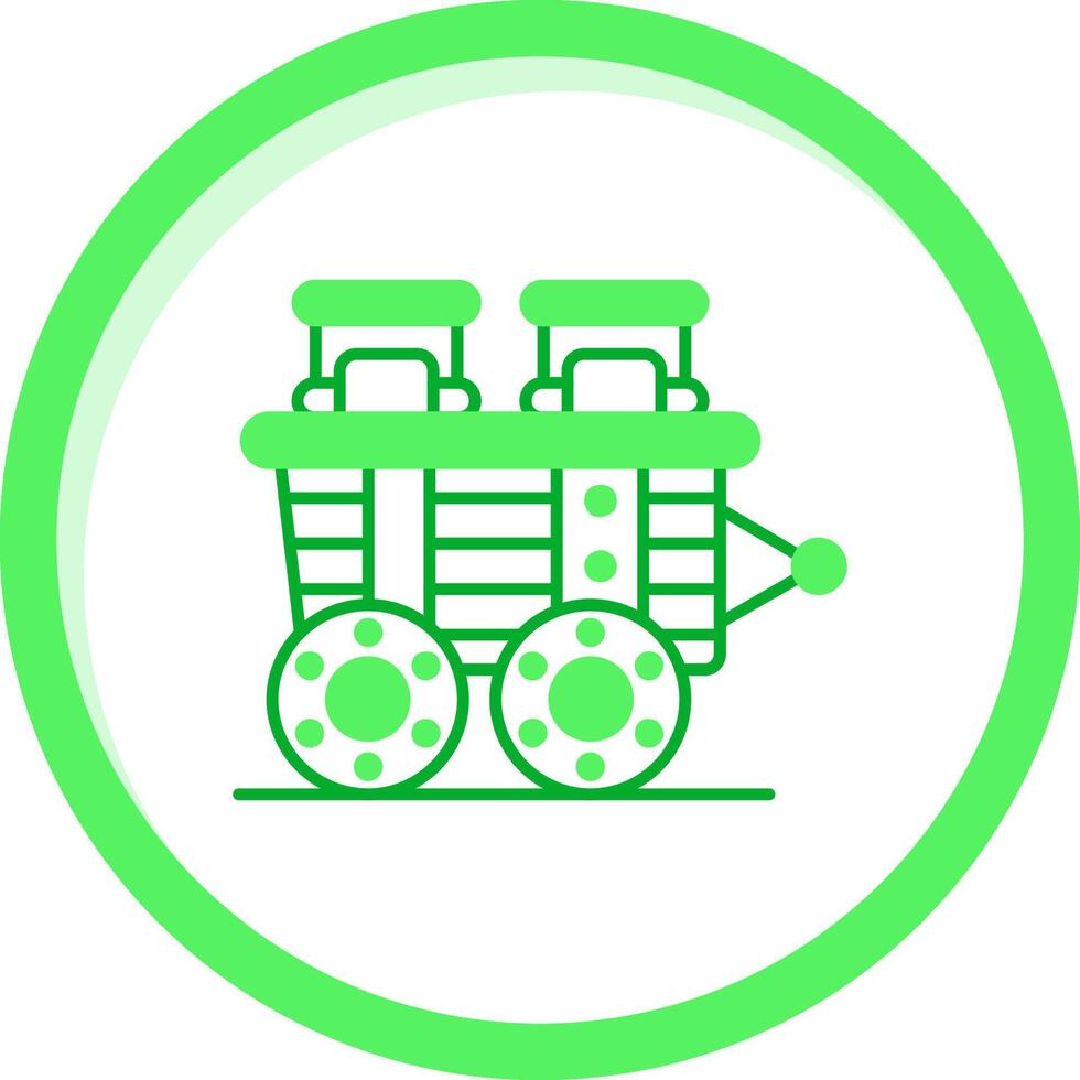 Cart Green mix Icon vector