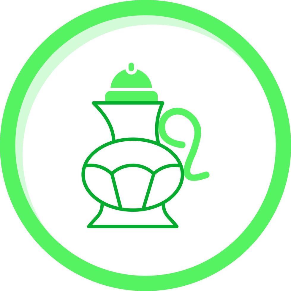 Tea pot Green mix Icon vector
