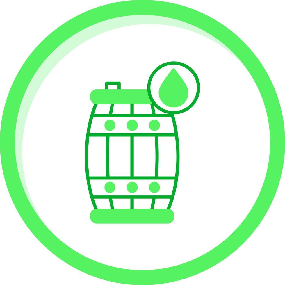 Oil barrel Green mix Icon vector