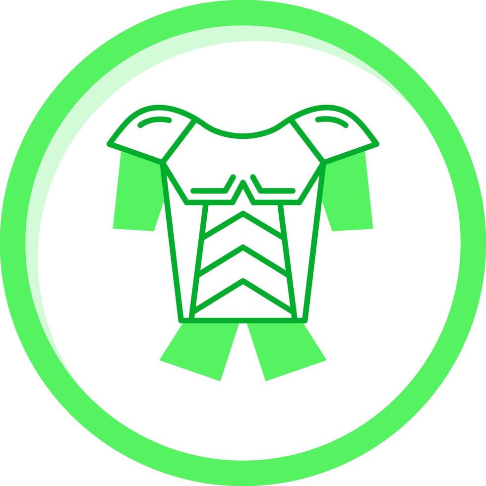 armadura verde mezcla icono vector