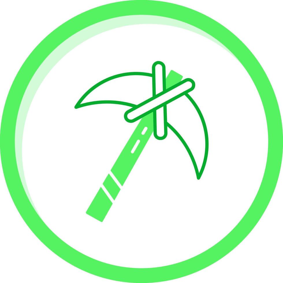 Pickaxe Green mix Icon vector