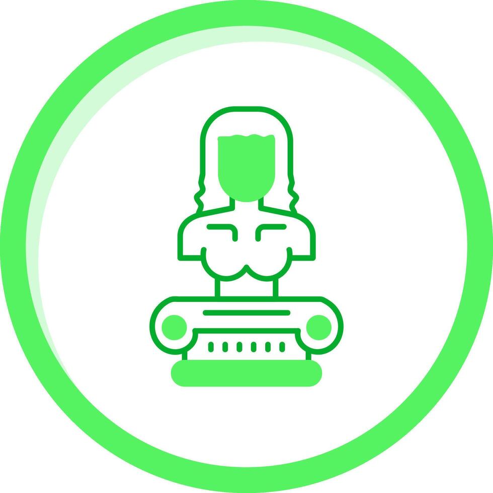 Sculputure Green mix Icon vector